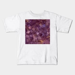 Antique Fuchsia Purple Abstract Low Polygon Background Kids T-Shirt